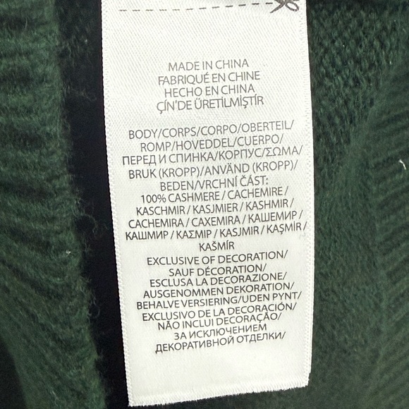 Ralph Lauren Purple Label Tennis Bear Cashmere Pullover Sweater Woman Size Large - Picture 7 of 7